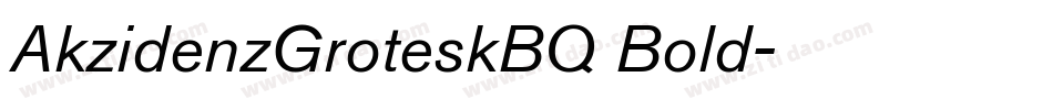 AkzidenzGroteskBQ Bold字体转换